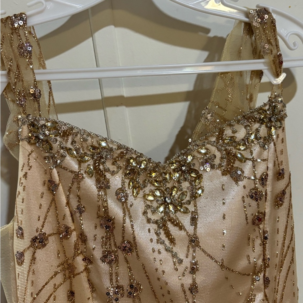 Bliss Cream Satin Dress - Picture 6 of 7
